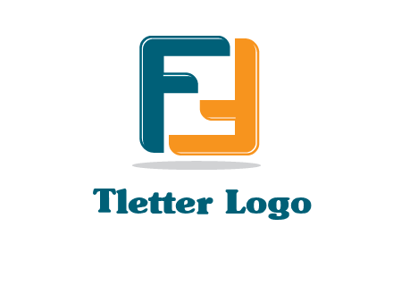 Upside Down in letter F logo