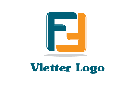 Upside Down in letter F logo
