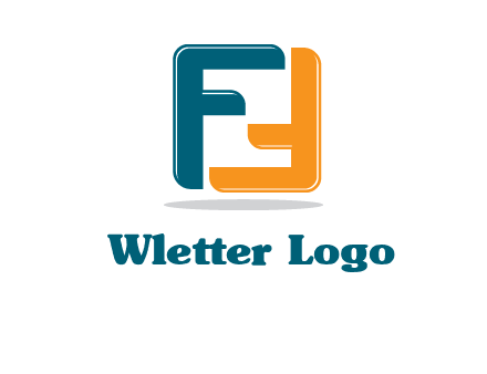 Upside Down in letter F logo