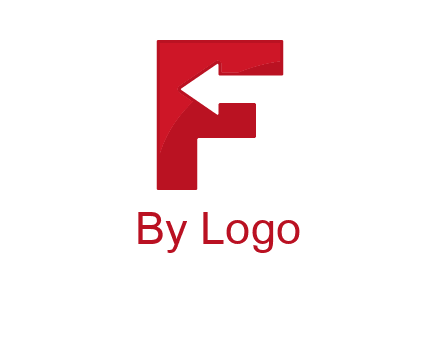 Alphabet F with left arrow