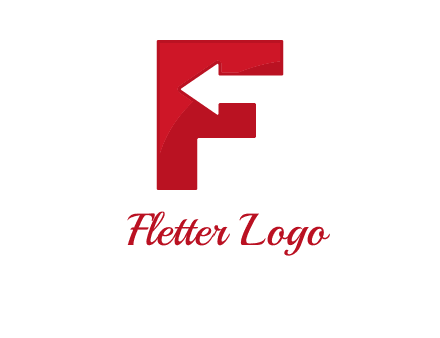 Alphabet F with left arrow