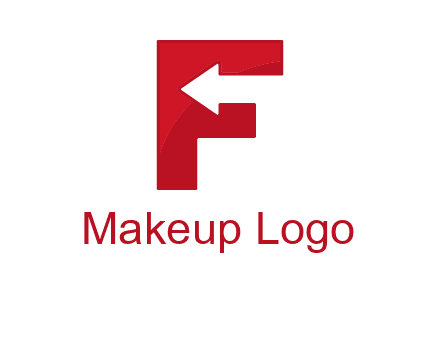 Alphabet F with left arrow