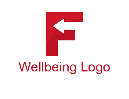 Alphabet F with left arrow