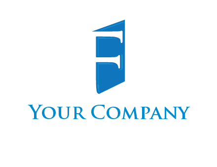negative spacing letter F on door entertainment logo