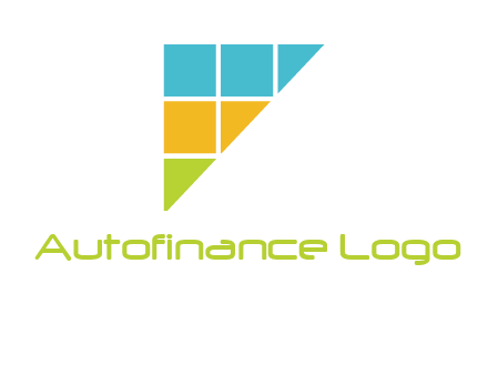 triangle shape in F letter logo