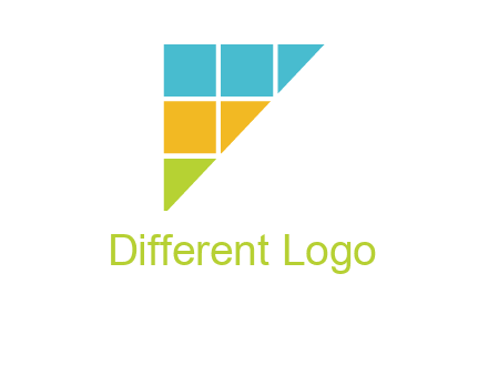 triangle shape in F letter logo