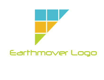 triangle shape in F letter logo