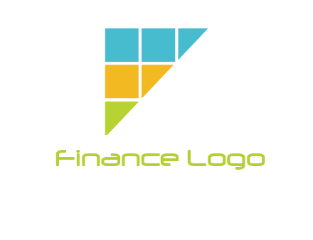 triangle shape in F letter logo