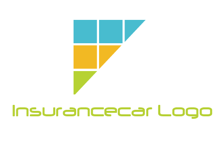 triangle shape in F letter logo