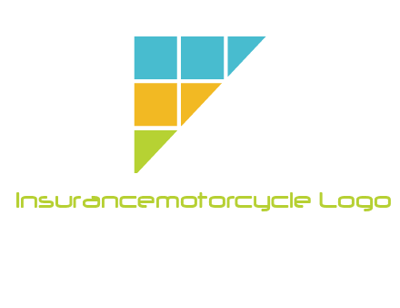 triangle shape in F letter logo