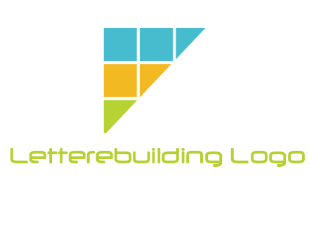 triangle shape in F letter logo