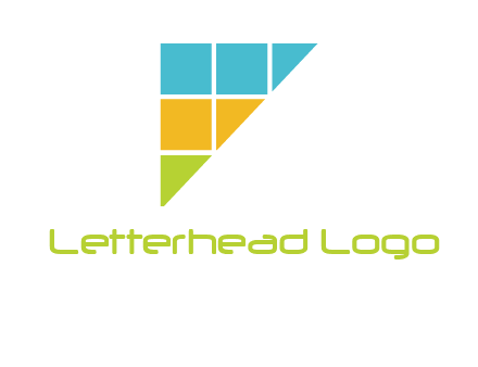 triangle shape in F letter logo