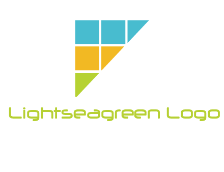triangle shape in F letter logo