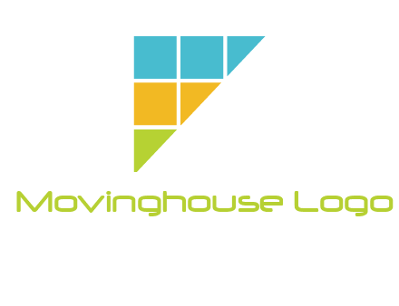 triangle shape in F letter logo