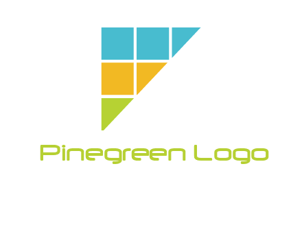 triangle shape in F letter logo