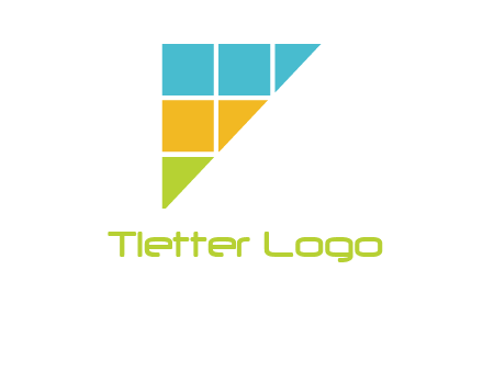 triangle shape in F letter logo