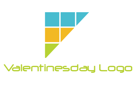 triangle shape in F letter logo