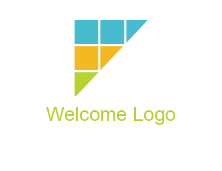 triangle shape in F letter logo