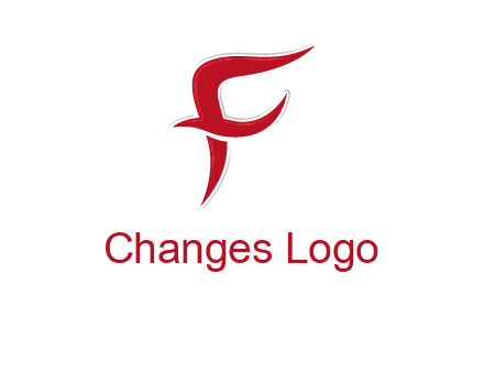 swoosh Letter F logo