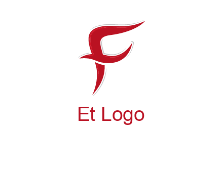 swoosh Letter F logo