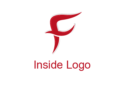 swoosh Letter F logo