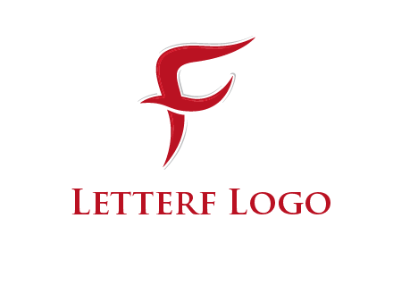 swoosh Letter F logo