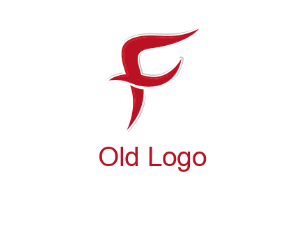swoosh Letter F logo