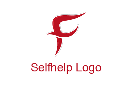 swoosh Letter F logo
