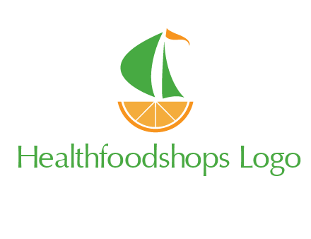 sailing ship with orange travel logo