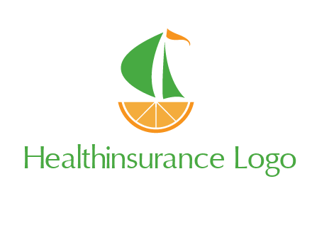 sailing ship with orange travel logo