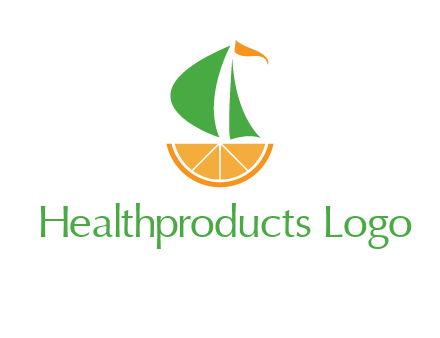 sailing ship with orange travel logo