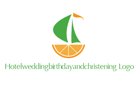 sailing ship with orange travel logo