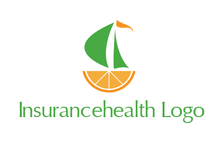 sailing ship with orange travel logo