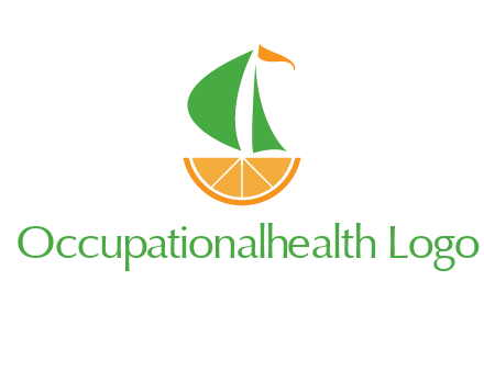 sailing ship with orange travel logo