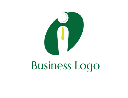 stick figure with tie in letter I