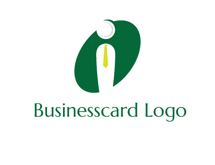 stick figure with tie in letter I
