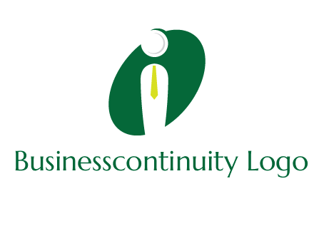stick figure with tie in letter I