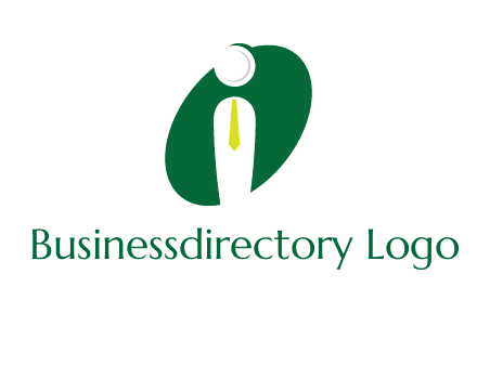 stick figure with tie in letter I