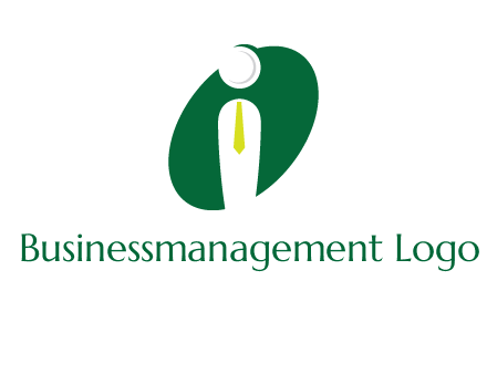 stick figure with tie in letter I