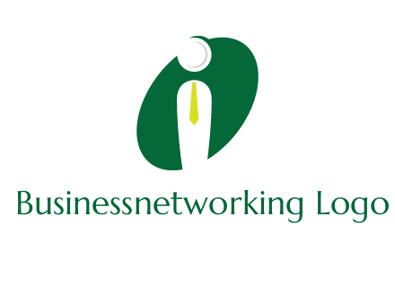 stick figure with tie in letter I