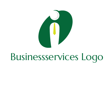 stick figure with tie in letter I