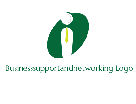 stick figure with tie in letter I