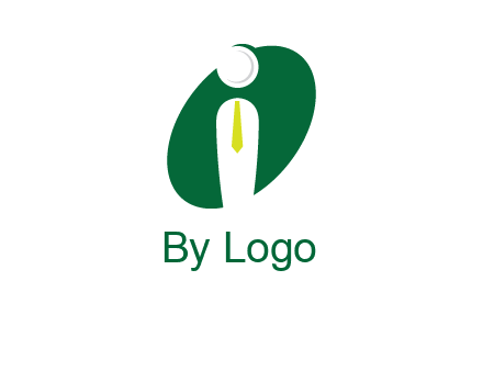 stick figure with tie in letter I