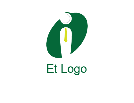 stick figure with tie in letter I