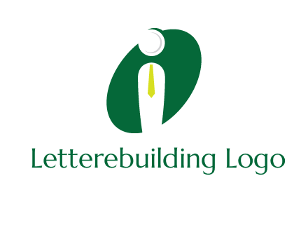 stick figure with tie in letter I