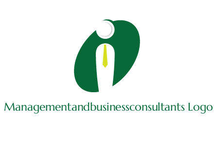 stick figure with tie in letter I