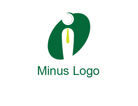stick figure with tie in letter I