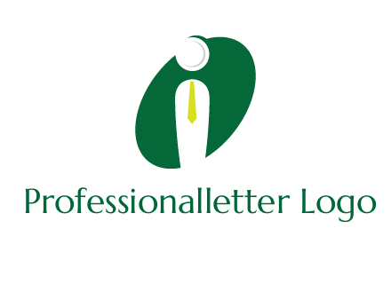 stick figure with tie in letter I