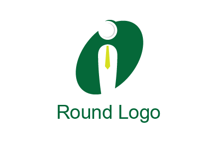 stick figure with tie in letter I