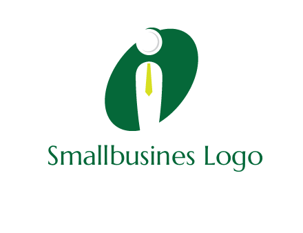 stick figure with tie in letter I